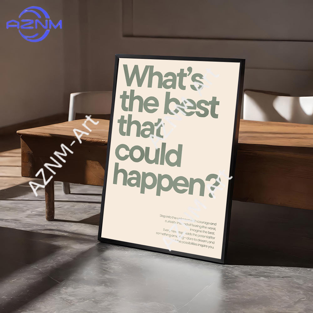Home Office Minimalist - Póster Minimalista con Frases Motivacionales, Arte