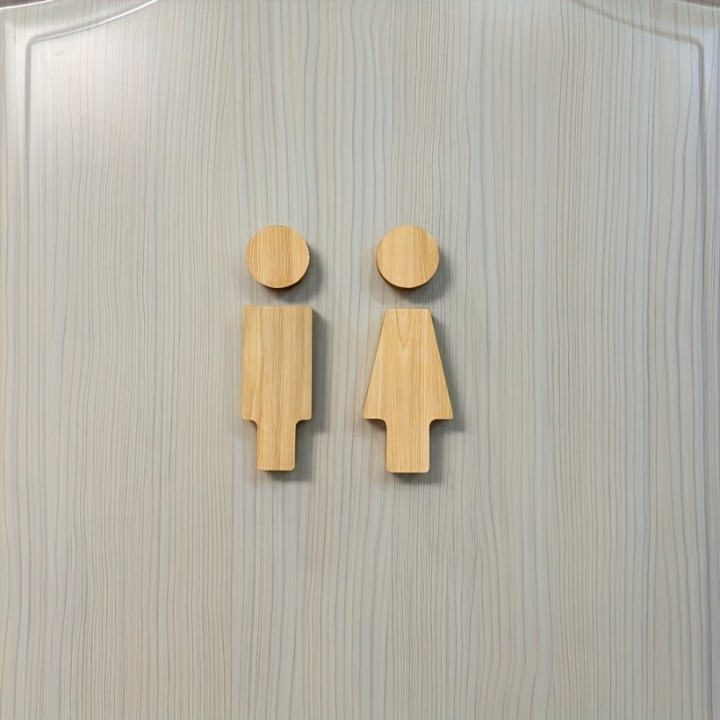 Home Or Office Use - Letrero de baño de madera para