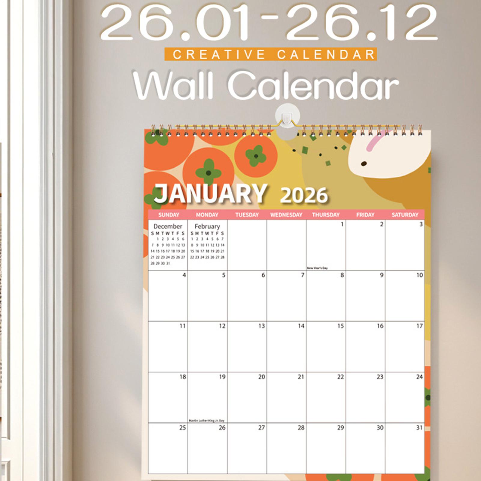 Home Office Wallpaper - Calendario 2026, Papel Grueso, Planificador Semanal