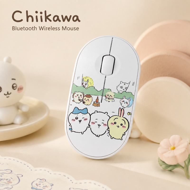 Home Or Office Use - Ratón inalámbrico Bluetooth Chiikawa, modo dual,