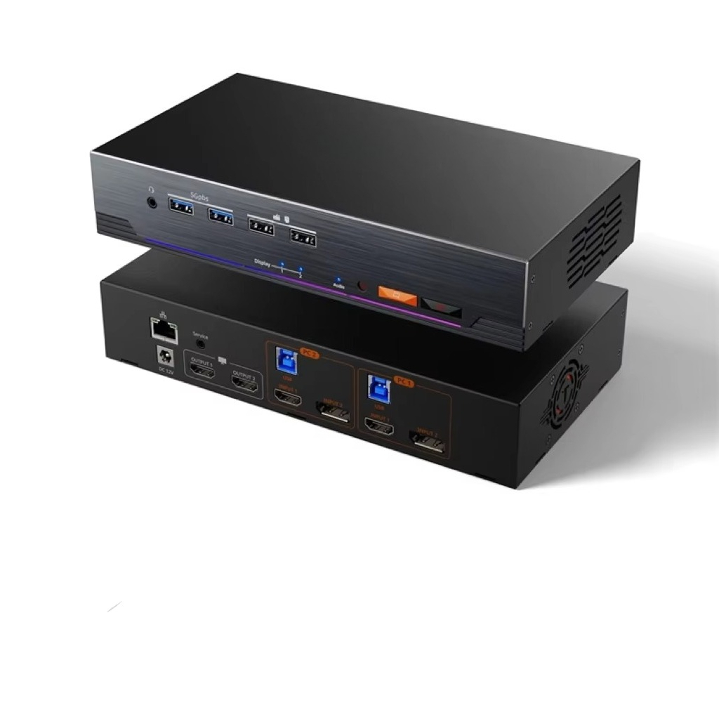 Home Office Kvm Switch - Conmutador KVM TESmart 8K 2x2 Dual