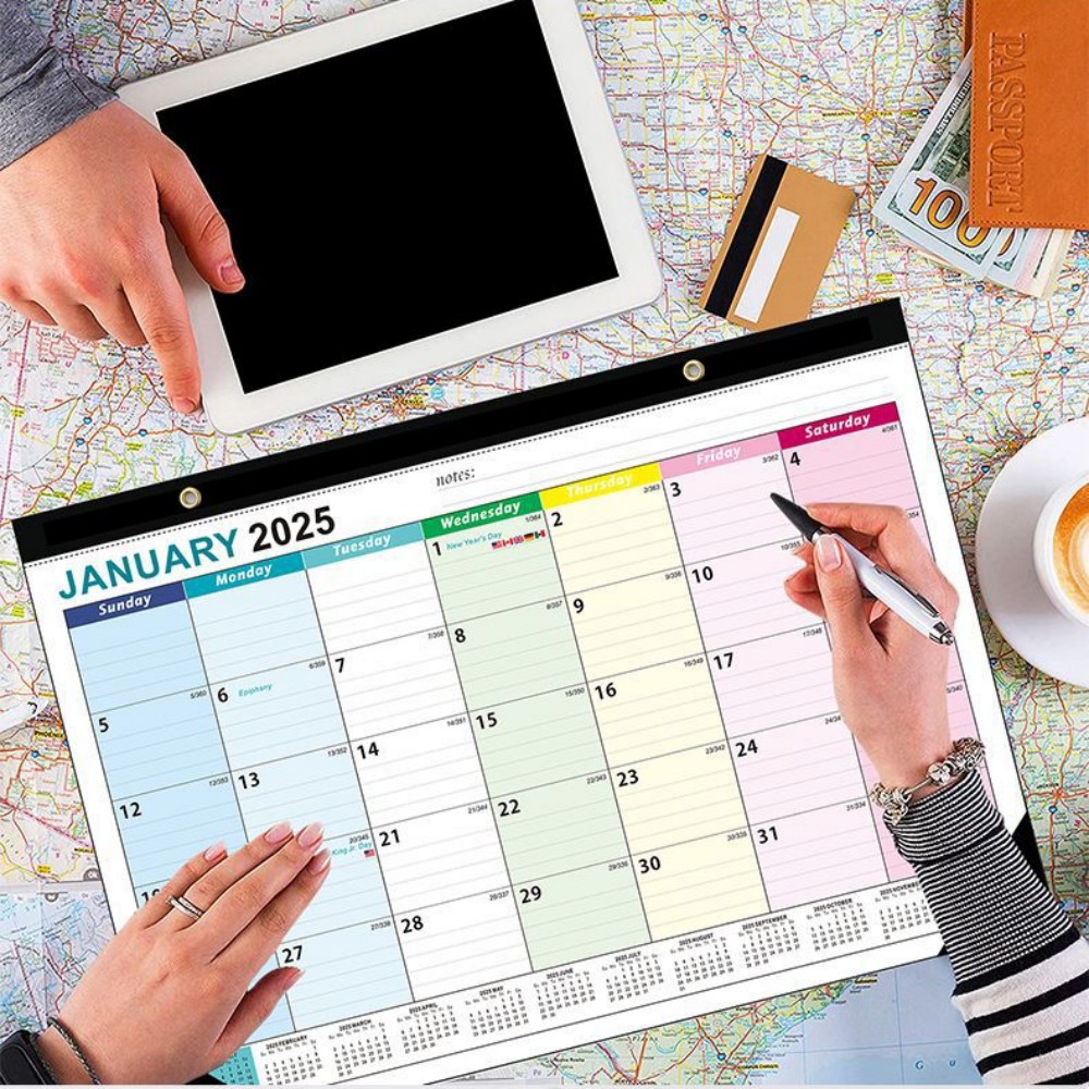 Home Office 2024 - Calendario de pared en inglés para