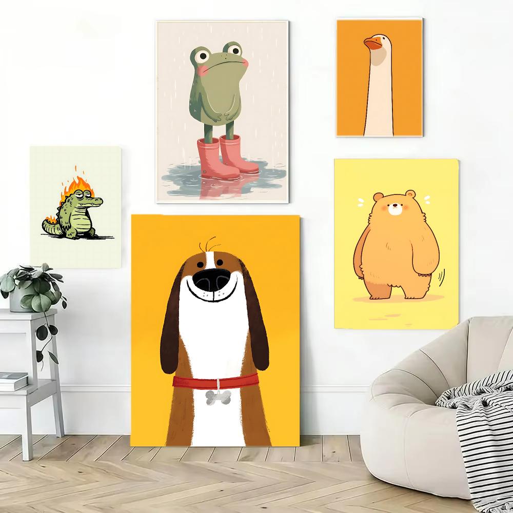 Home Office Interior Design - Póster con Diseño de Personajes de