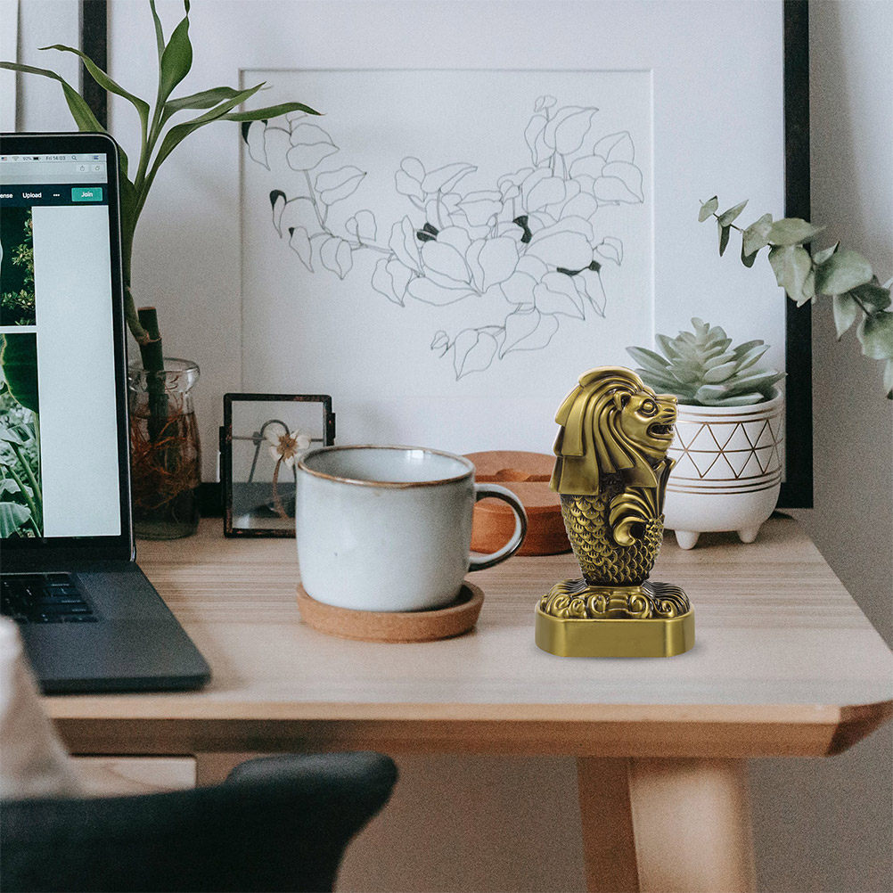 Home Office Singapore - Estatua de Merlion de Metal resistente,