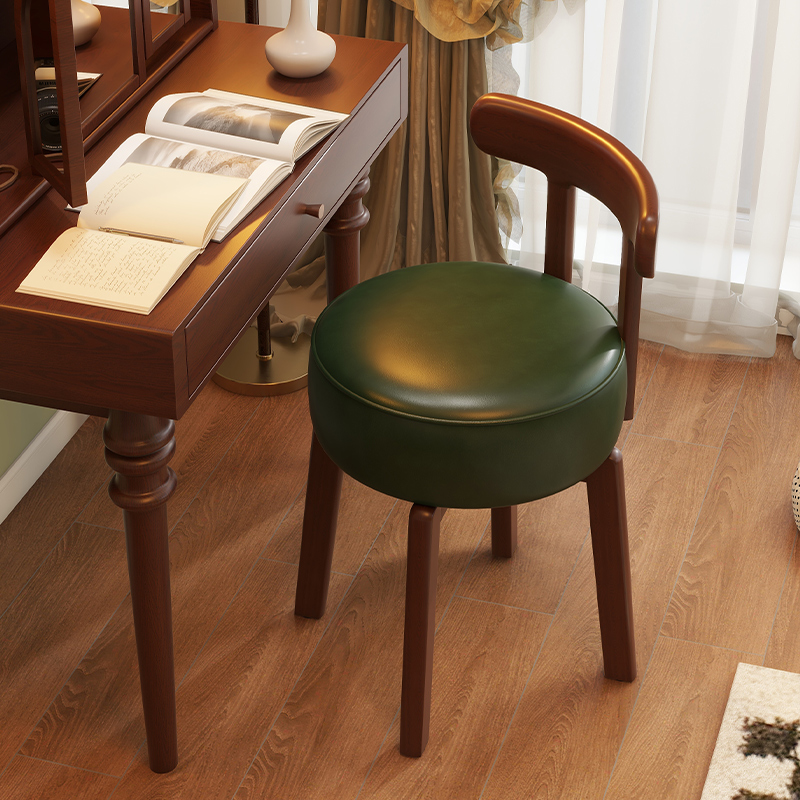 Home Office Minimalist - Silla giratoria de madera maciza, cojín