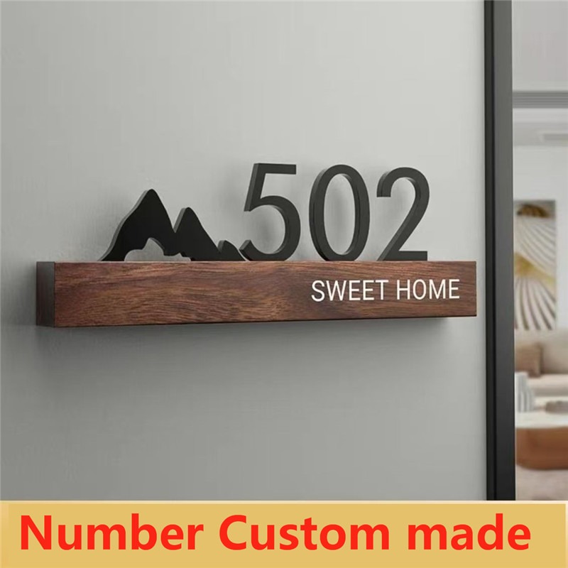 Address Home Office - Placa de puerta acrílica, letrero de