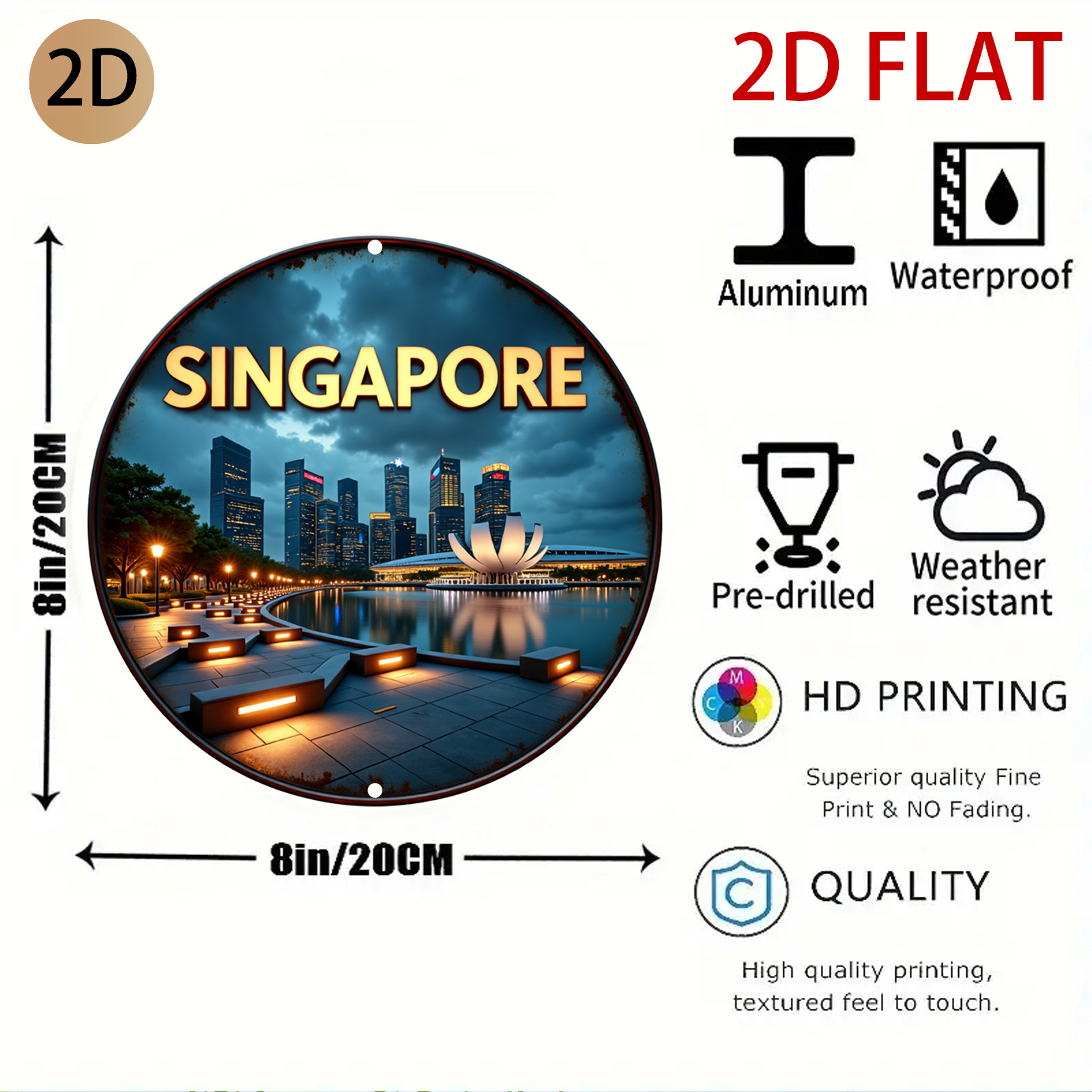 Logotipo Circular Plano 2D del - Home Office Singapore reseña y precio