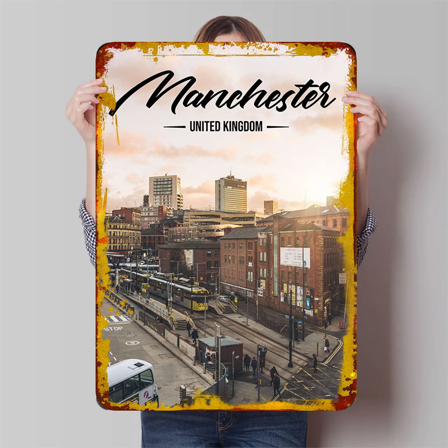 Arte de pared de metal de Manc - Home Office Of Uk reseña y precio