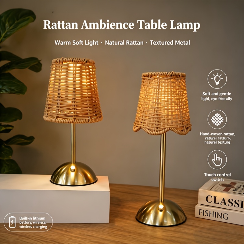 Lámpara de Mesa de Ratán Tejid - Home Office Lamp reseña y precio