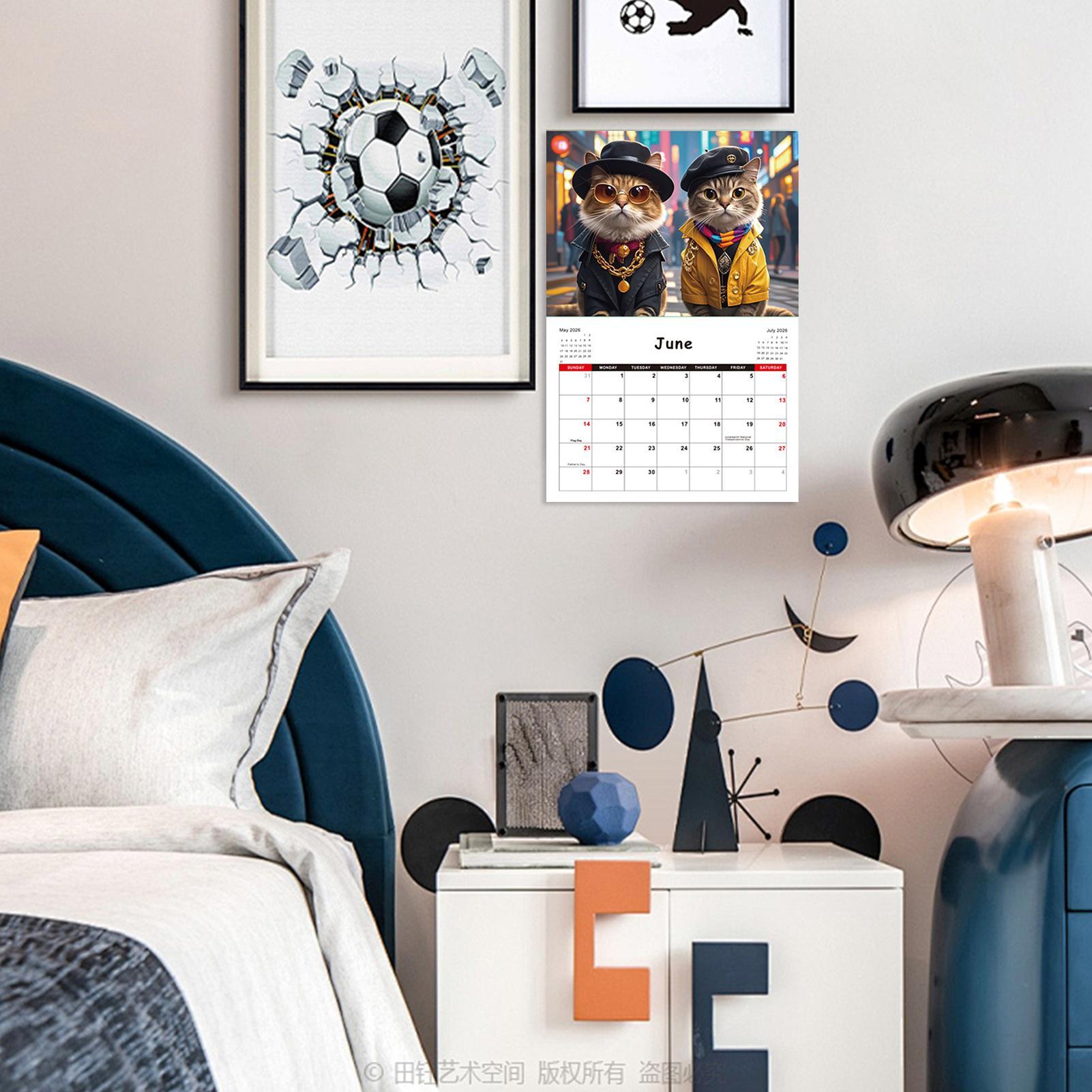 Calendario de pared de gato 20 - Home Office Wallpaper reseña y precio