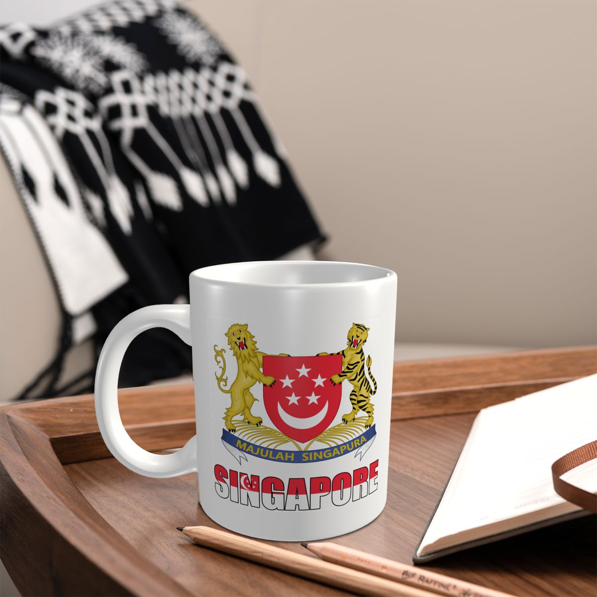 Taza Mark Cup con emblema de b - Home Office Singapore reseña y precio