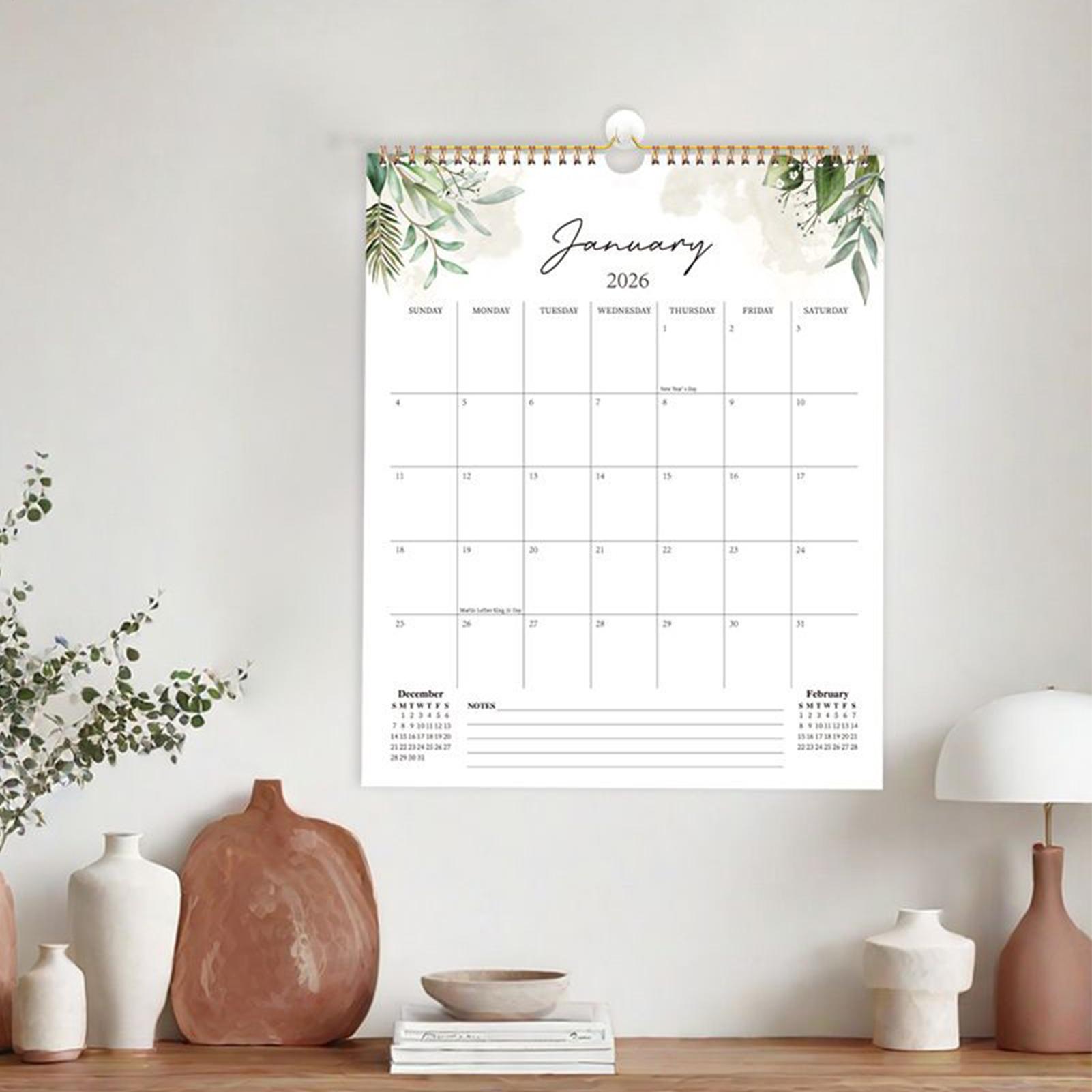 Calendario 2026, Papel Grueso, - Home Office Wallpaper reseña y precio