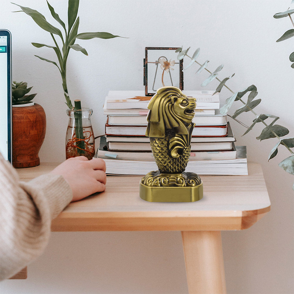 Estatua de Merlion de Metal re - Home Office Singapore reseña y precio