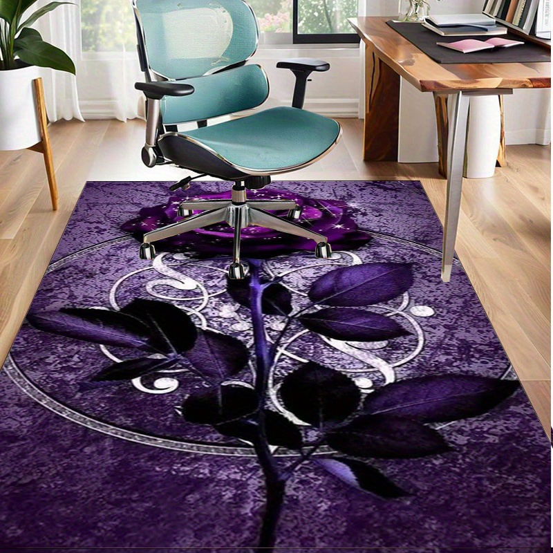 Alfombra de hojas moradas para - Home Office Interior Design reseña y precio