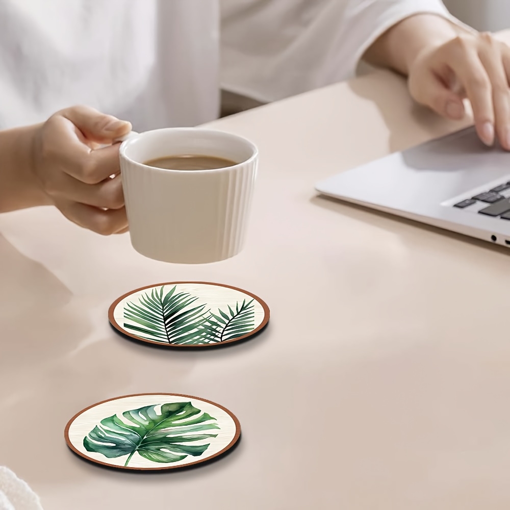 Posavasos de madera con diseño - Home Office Layout reseña y precio