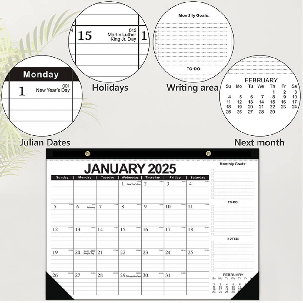 Calendario de pared en inglés  - Home Office 2024 reseña y precio