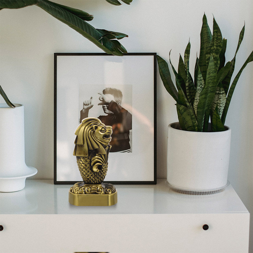 Estatua de Merlion de Metal re - Home Office Singapore reseña y precio