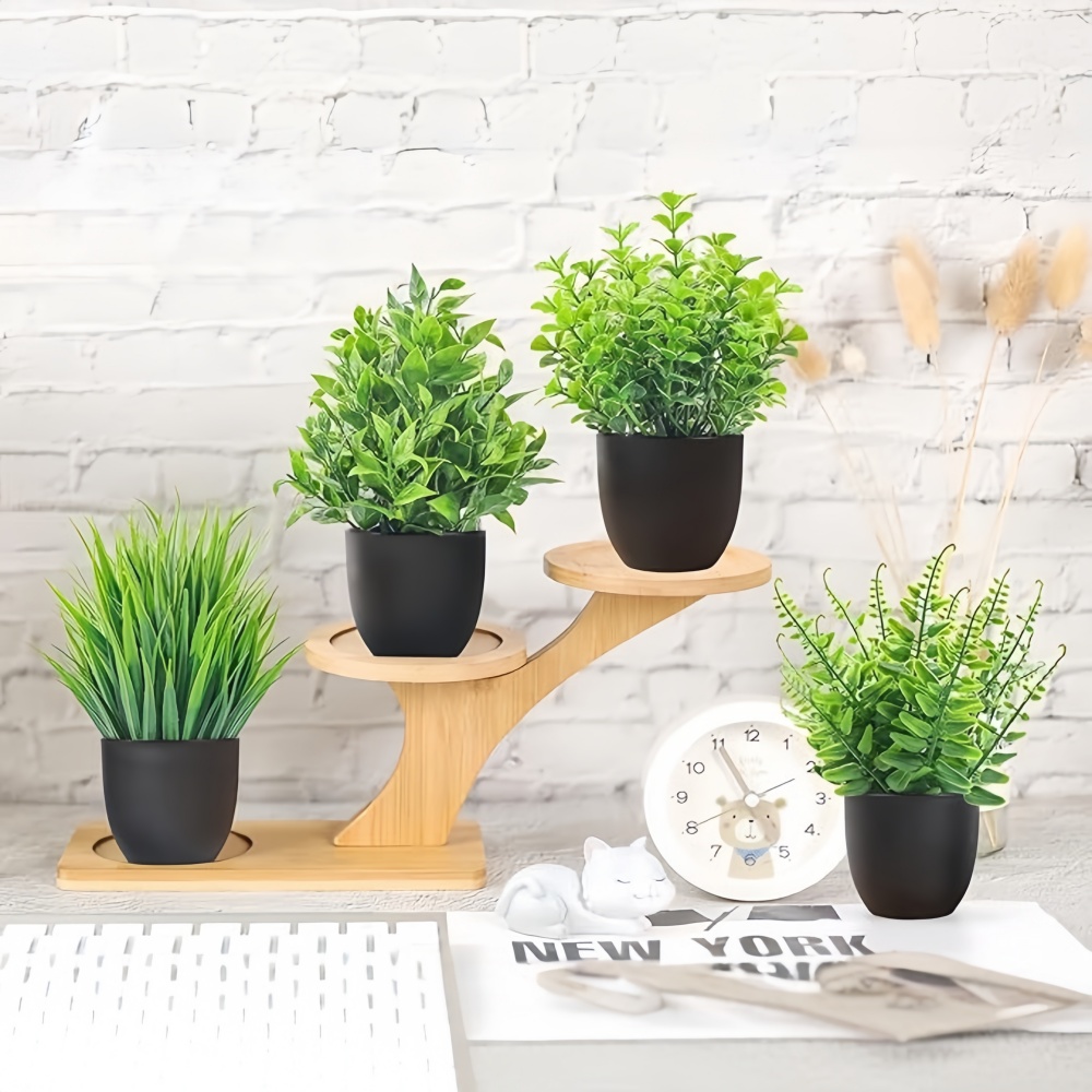 Juego de 4 Mini Plantas Artifi - Home Office Layout reseña y precio