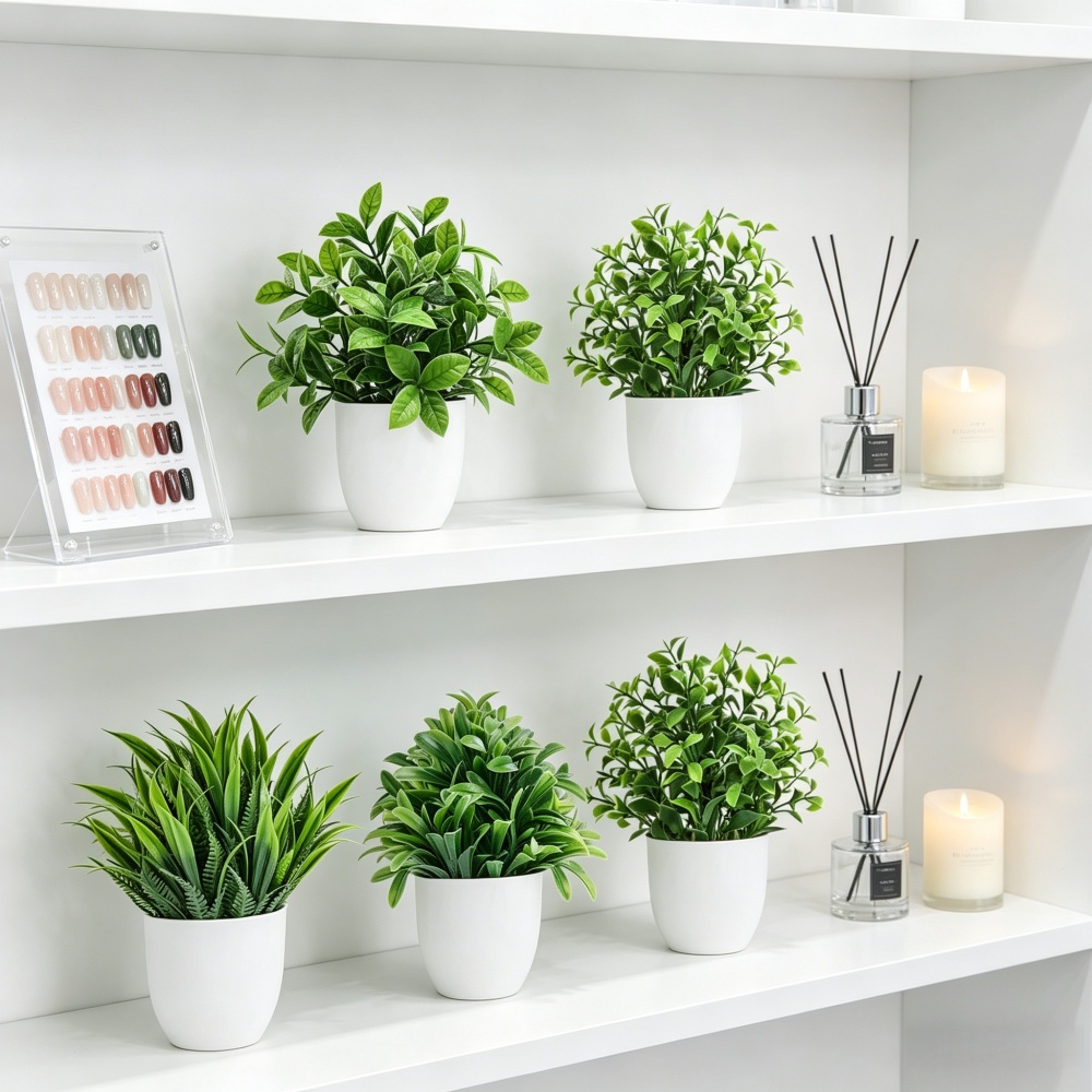 Juego de 4 Mini Plantas Artifi - Home Office Layout reseña y precio