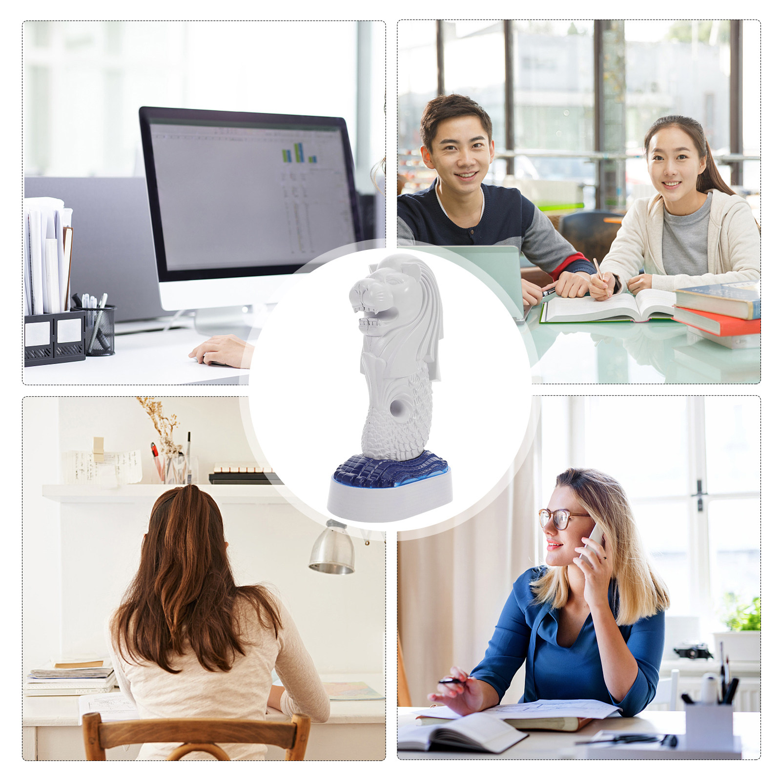 Escultura de Mesa Merlion de S - Home Office Singapore reseña y precio