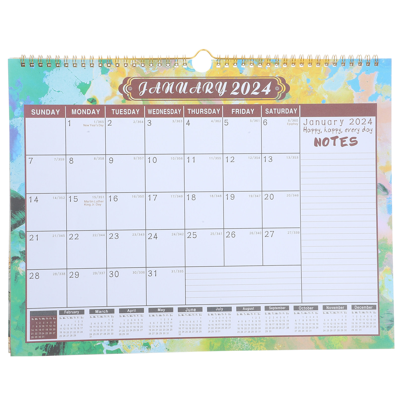 Calendario de pared grande 202 - Home Office 2024 reseña y precio