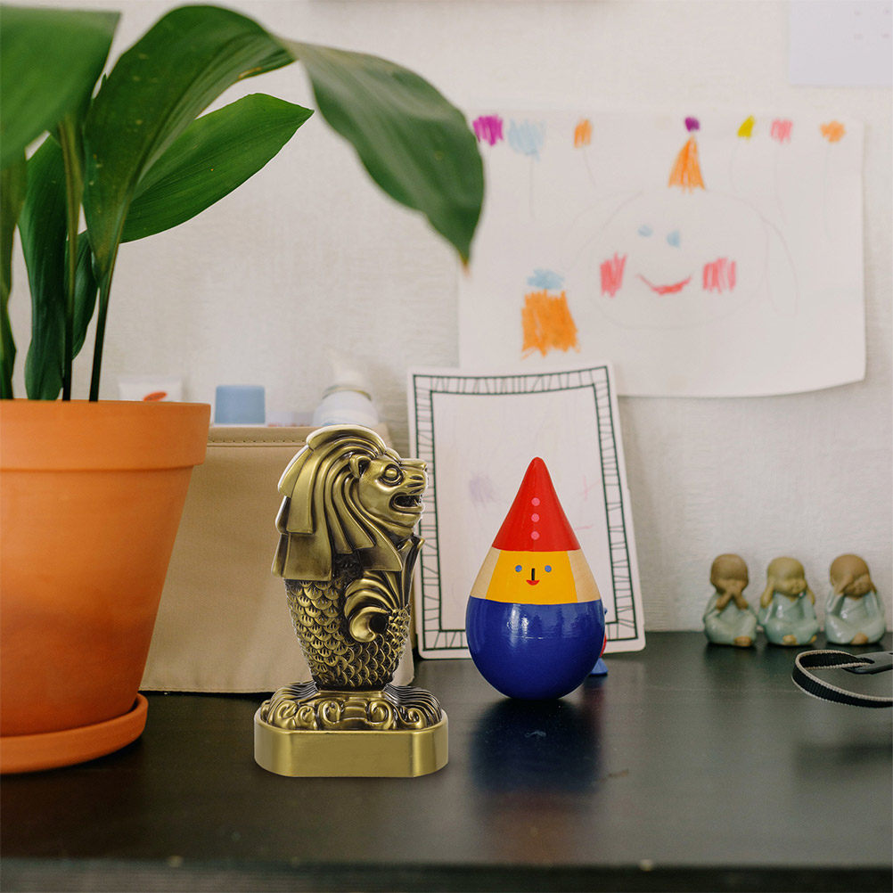 Escultura de Metal de Merlion  - Home Office Singapore reseña y precio
