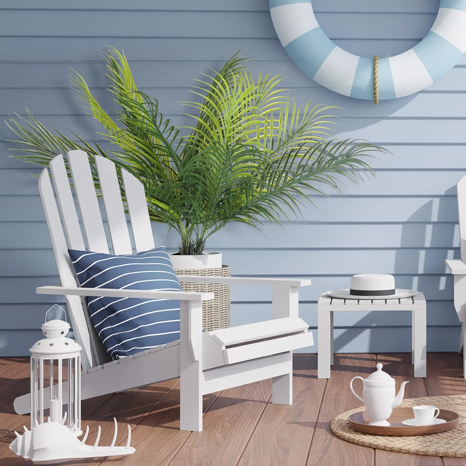 Plantas tropicales artificiale - Home Office Layout reseña y precio