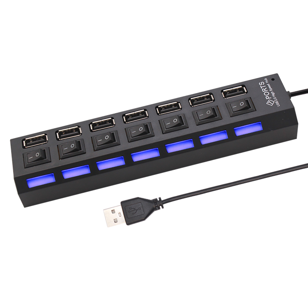 Divisor Hub USB 2,0 de 7 puert - Home Or Office Use reseña y precio