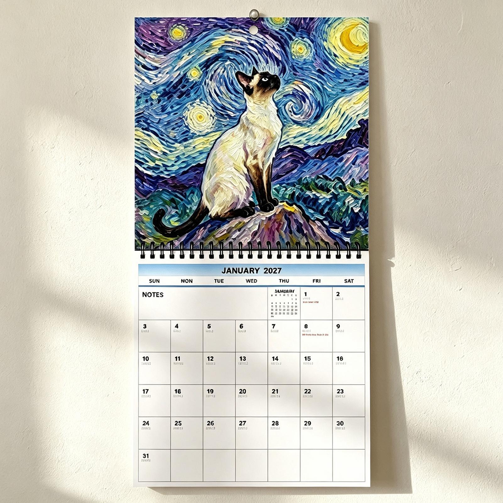 Calendario de pared 2027 con t - Home Office Wallpaper reseña y precio