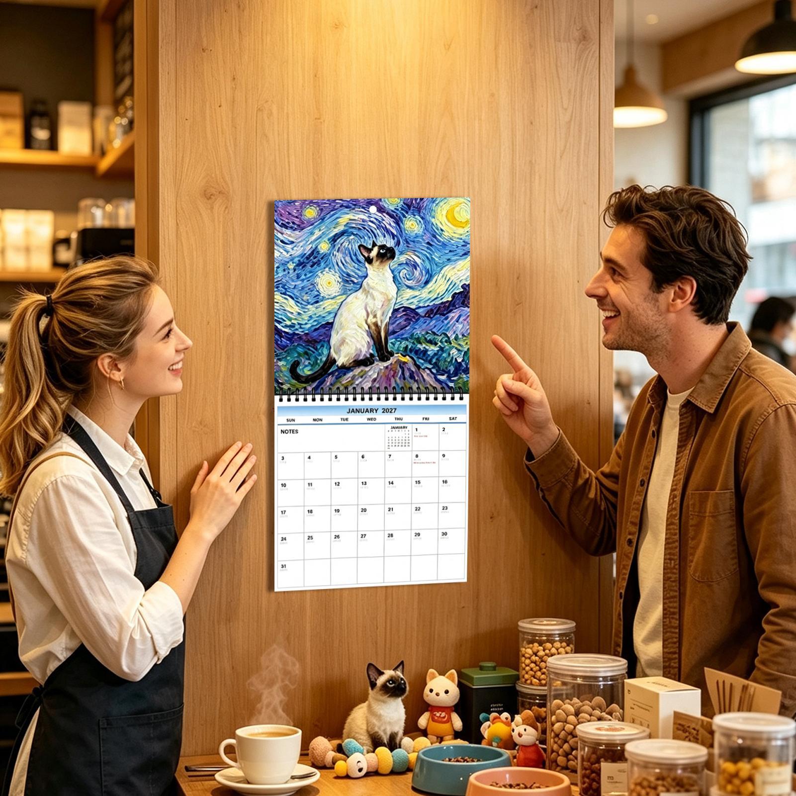 Calendario de pared 2027 con t - Home Office Wallpaper reseña y precio